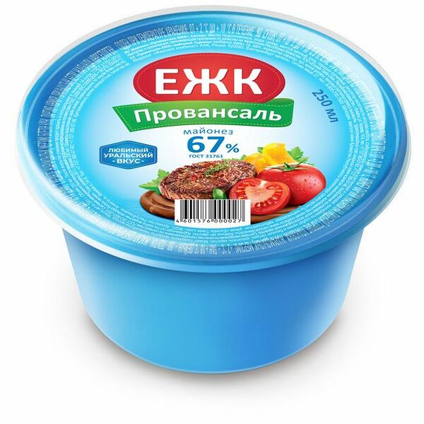 Майонез Провансаль ЕЖК 67%, 250 мл