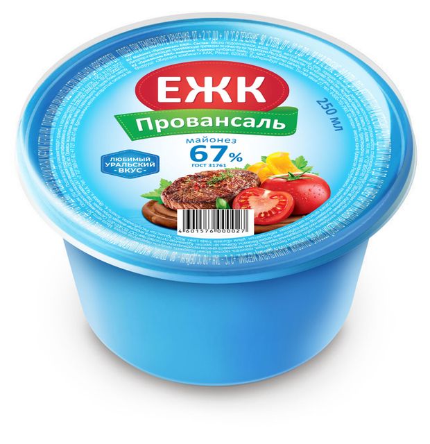 

Майонез Провансаль ЕЖК 67%, 250 мл