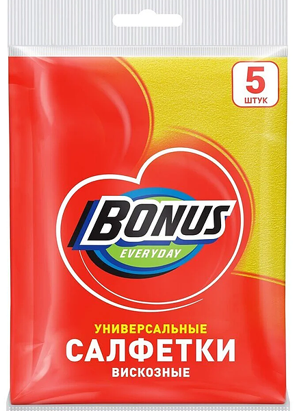 Салфетки вискозные Bonus Универсальные 5 шт.