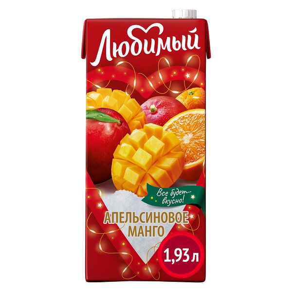 Напиток Любимый Апельсиновое Манго с мякотью 1.93 л