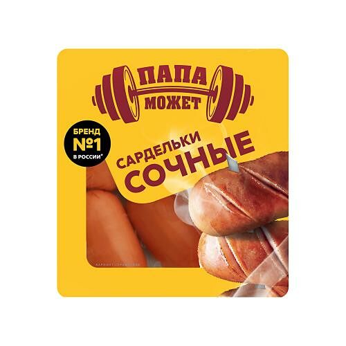 Сардельки Папа может Сочные из мяса птицы и свинины, 300 г