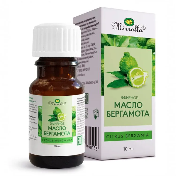 Масло эфирное Mirrolla Бергамот 10 мл 