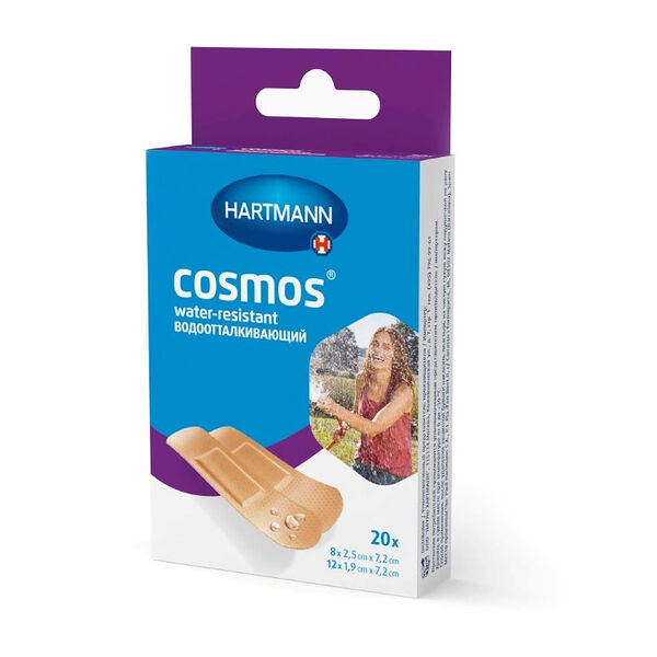 Пластырь Hartmann Cosmos Water-Resistant водоотталкивающий 2 размера 20 шт