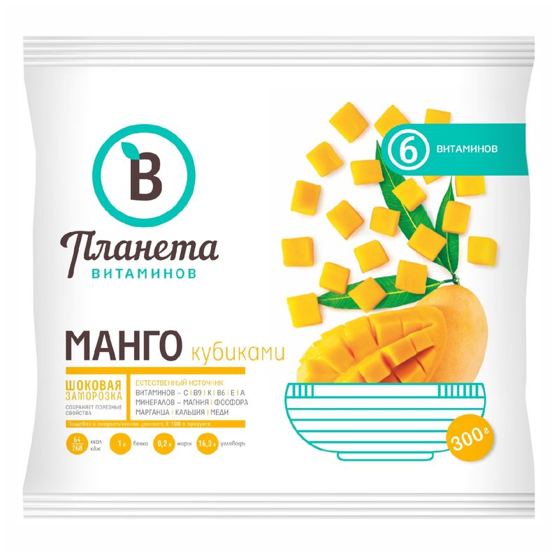 

Манго Планета Витаминов кубики 300 г