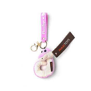 Игрушка-брелок мягкая MaxiToys Змей Снейк Фиолетовый 12 см