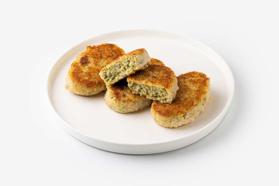 

Котлеты рыбные ВкусВилл из тунца со шпинатом замороженные 300 г