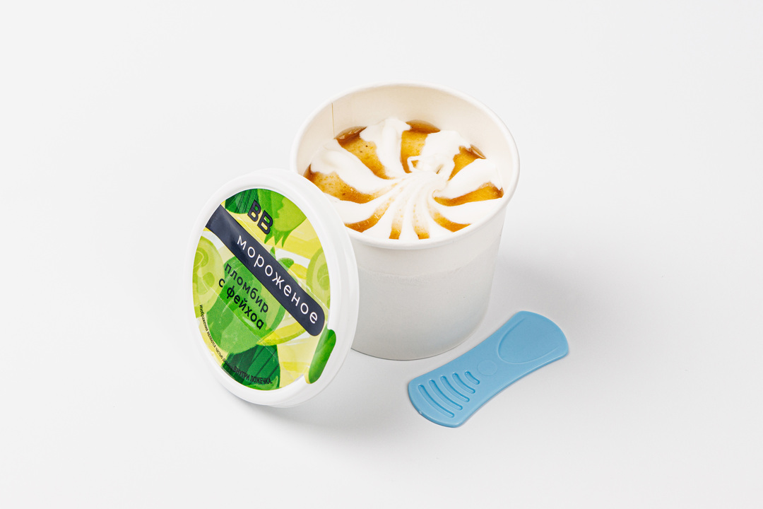 

Мороженое пломбир ВкусВилл с фейхоа 75 г