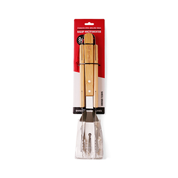 

Набор грильмена 800 Degrees Red Line Stainless Steel BBQ Bamboo Tools Set