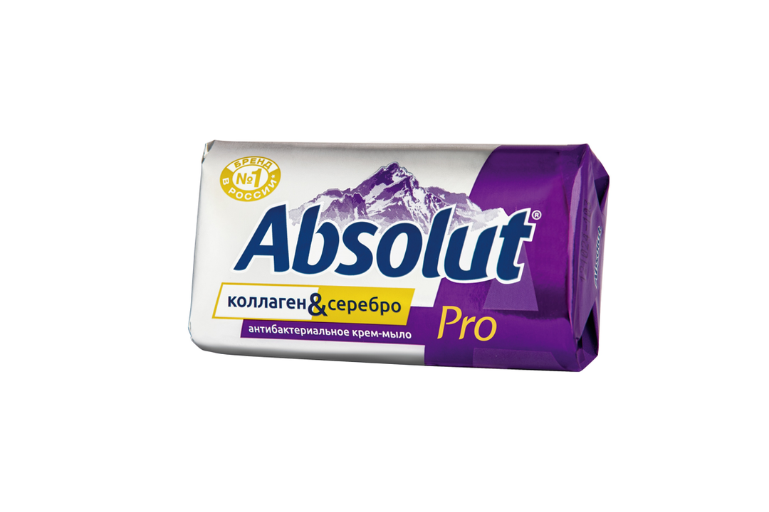 

Крем-мыло твердое Absolut Pro Series Серебро+коллаген антибактериальное 90 г