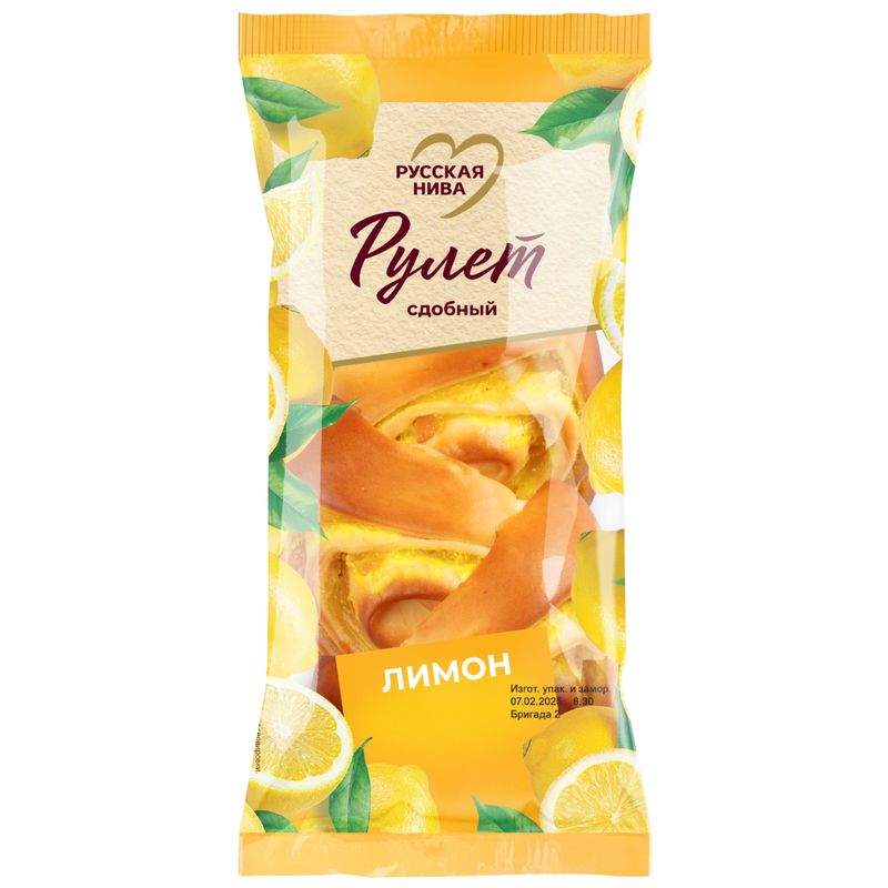 

Рулет Русская Нива лимон сдобный 140 г