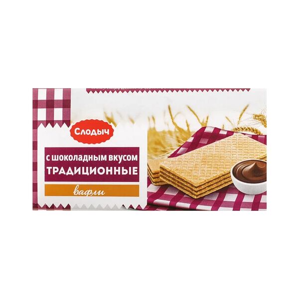 Вафли Традиционные с шоколадным вкусом 100г