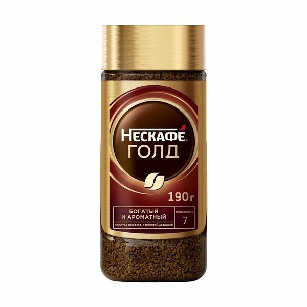 Кофе растворимый Нескафе Голд банка 190 г
