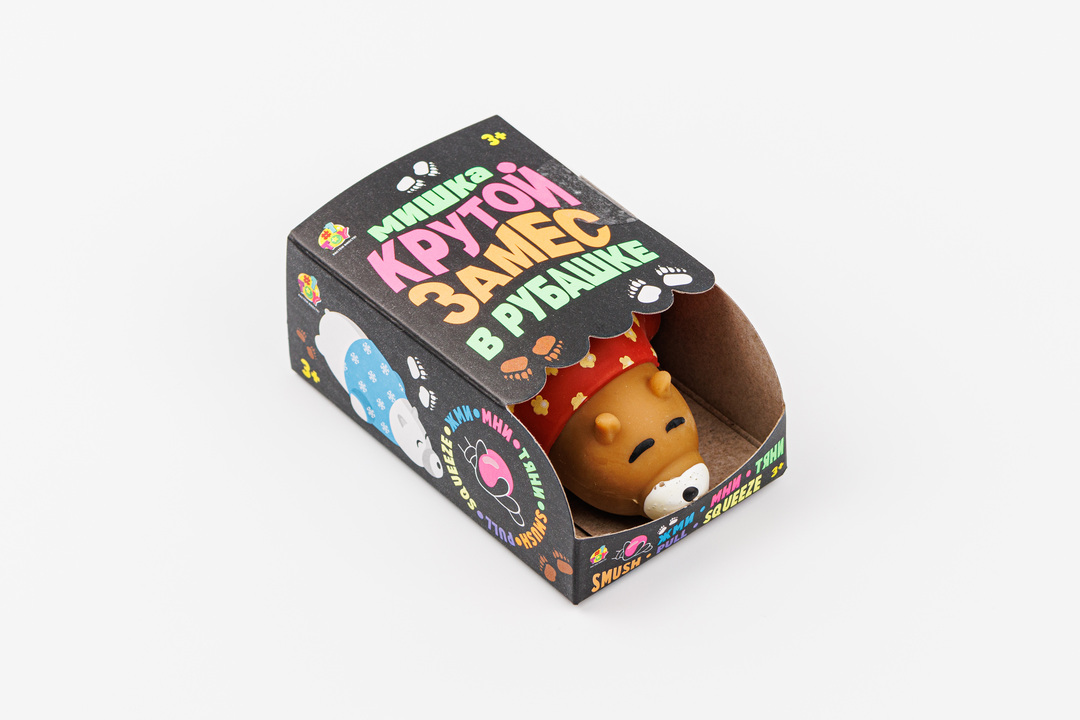 

Игрушка-антистресс 1Toy Крутой замес Мишка в рубашке 1 шт. цвет в ассортименте