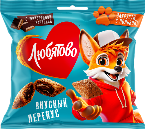 Подушечки Любятово с шоколадной начинкой 40 г