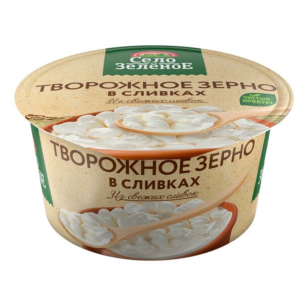 Творожное зерно в сливках Село Зелёное 5% 130 г