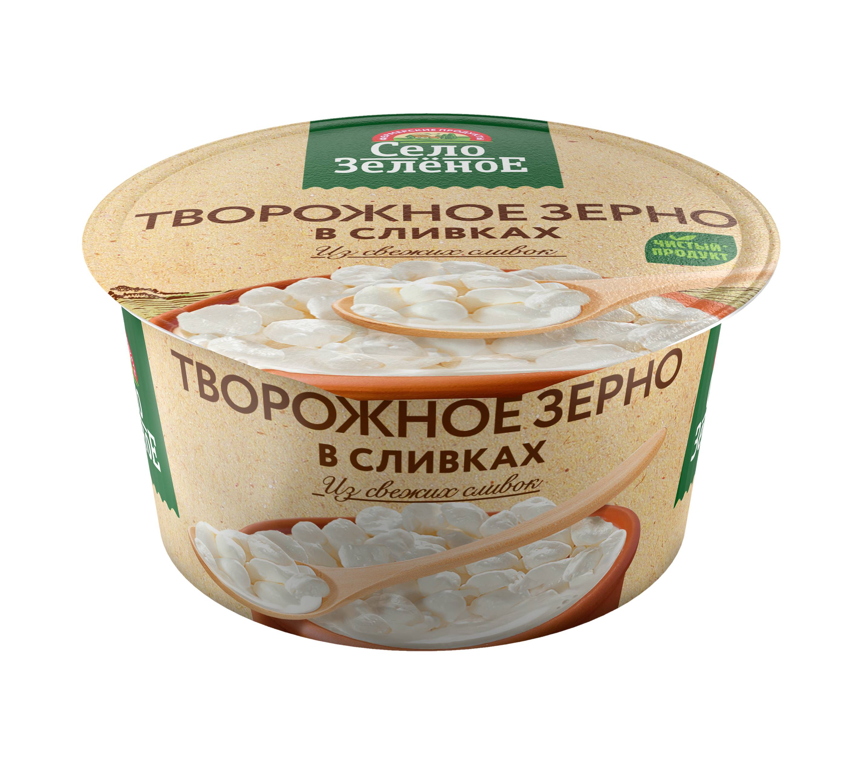 

Творожное зерно в сливках Село Зелёное 5% 130 г