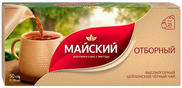 Чай черный Майский Отборный в пакетиках 25x2 г