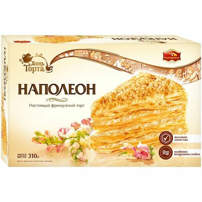 Торт День торта Наполеон слоеный 310 г