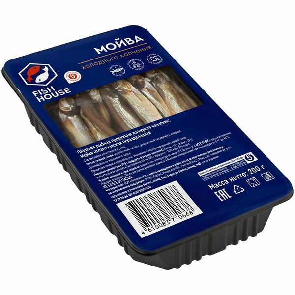 Мойва Fish house холодного копчения неразделанная 200 г