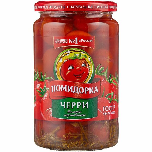 Томаты черри маринованные Помидорка 680 г