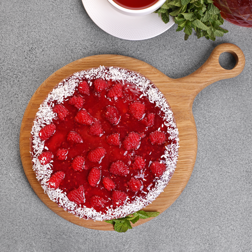 

Пирог бисквитный ЛЕНТА FRESH с малиной и кокосом, 700г