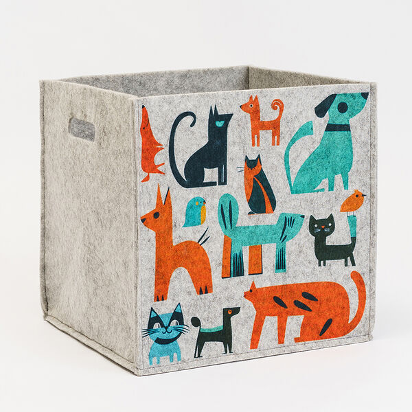 Органайзер для хранения Коты и собаки, 30х30х30 см, объем 24 л