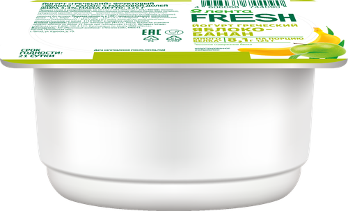 

Йогурт Лента Fresh Греческий Яблоко-банан 3.4% БЗМЖ 125 г