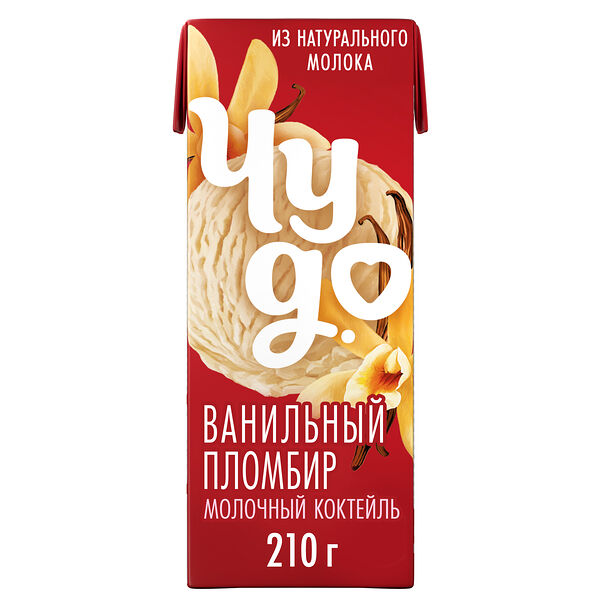 Коктейль молочный Чудо Ванильный пломбир 2% 210 г