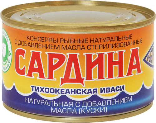 

Иваси Рыбпромпродукт Тихоокеанская с маслом 250 г