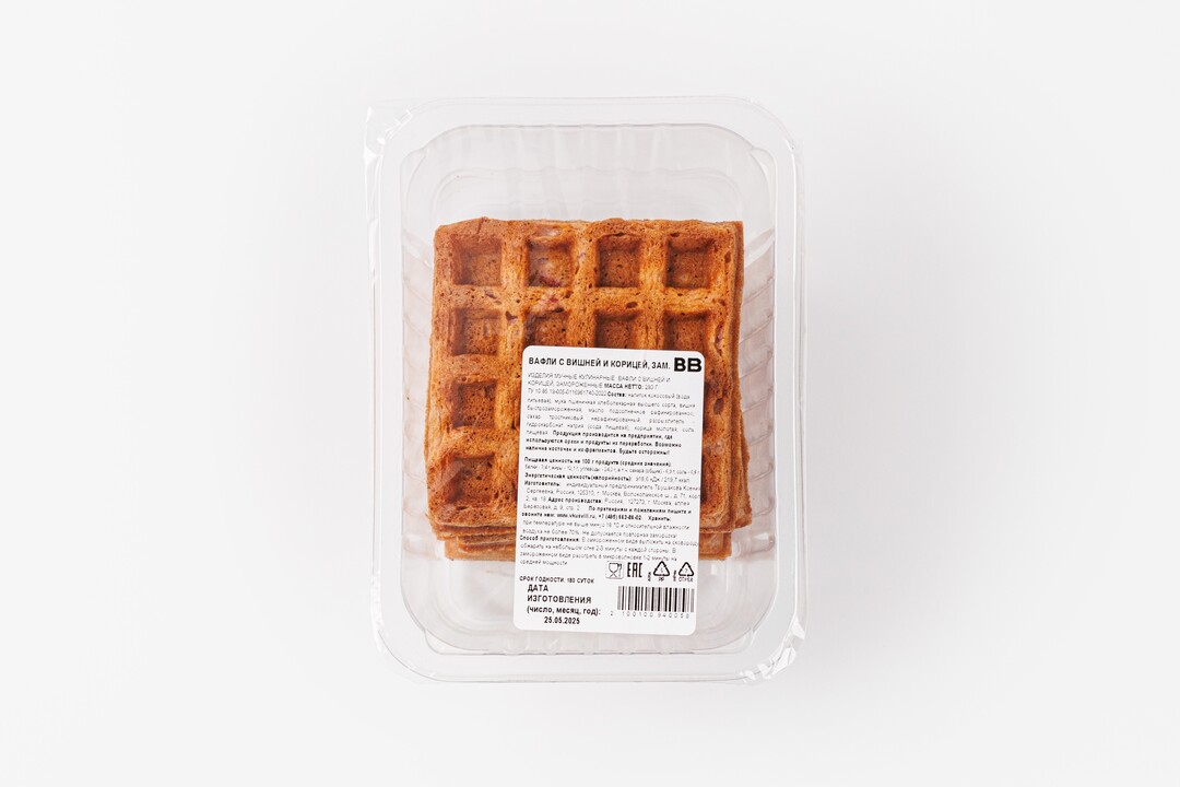 

Вафли ВкусВилл с вишней и корицей, заморозка 280 г