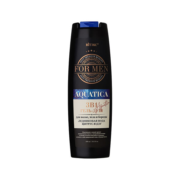 Гель для душа Витэкс For Men Aquatica 3в1 Ледниковая вода и цитрус юдзу 400 мл