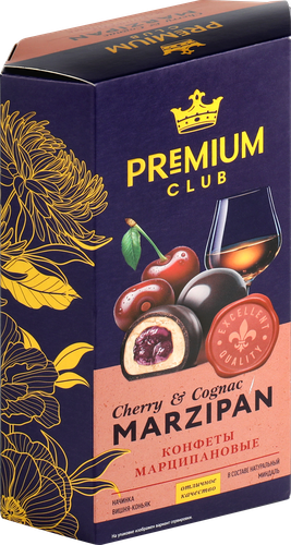 

Конфеты Premium Club марципановые с вишневой начинкой и коньяком 140 г