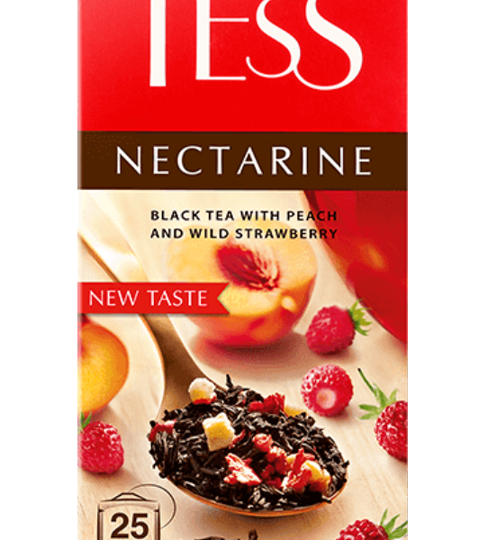 Чай черный Tess Nectarine с персиком и земляникой 25 шт 37.5 г