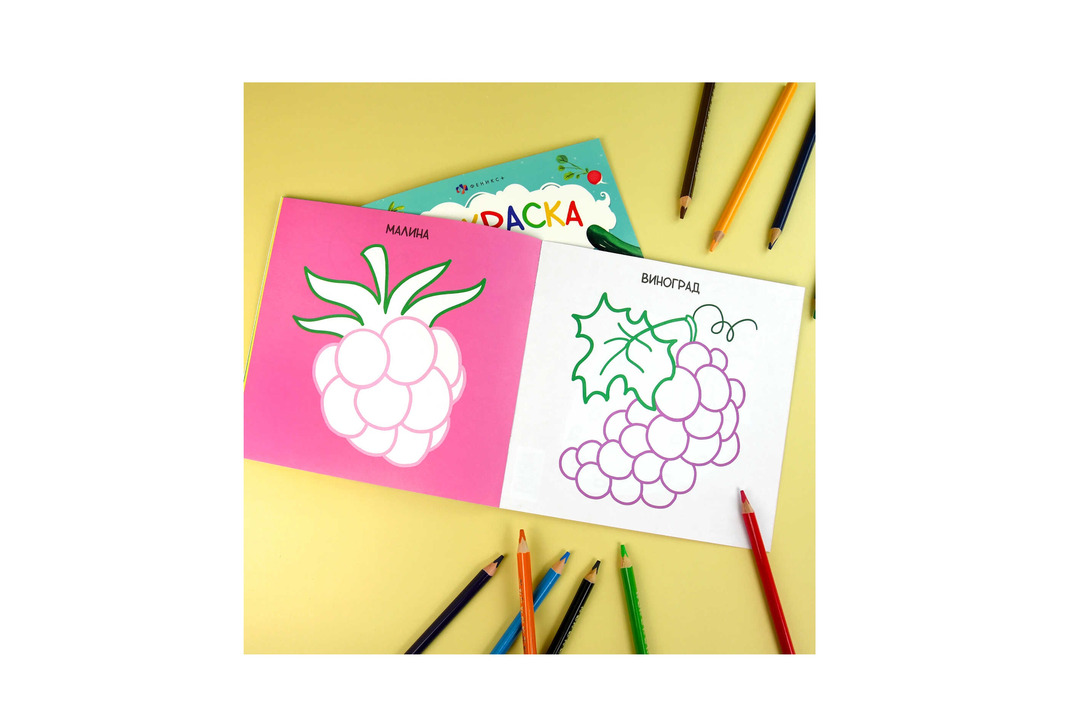 

Раскраска для детей Феникс+ Фрукты и Ягоды