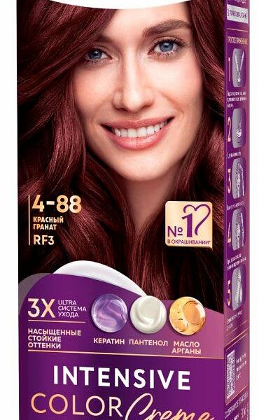 Стойкая крем-краска для волос Палетт Интенсивный цвет 4-88 (RF3) Красный гранат, 110 мл