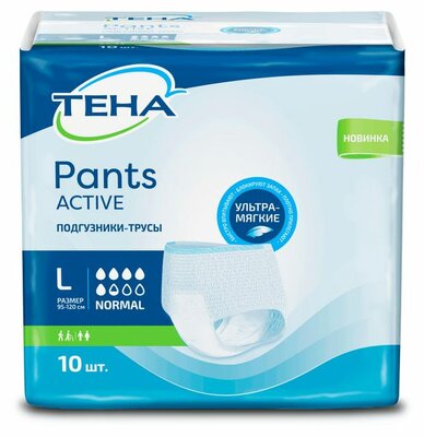 Подгузники-трусы Tena Pants Active Normal для взрослых размер L 10 шт.