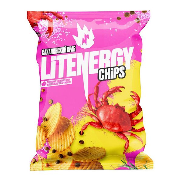 Чипсы Lit Energy Сахалинский краб 120 г