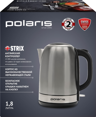 

Чайник электрический Polaris PWK 1899 CA серебристый 1.8л