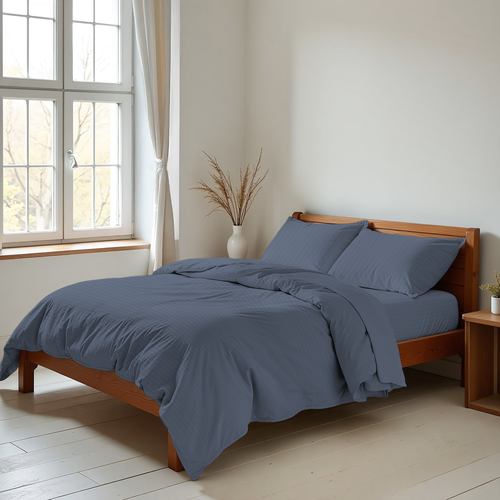 

Пододеяльник Homeclub 175x215 см+/-3 см, страйп-сатин, синий