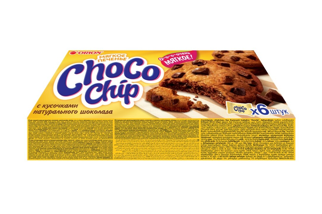 

Печенье Orion Choco Chip с кусочками темного шоколада 120 г