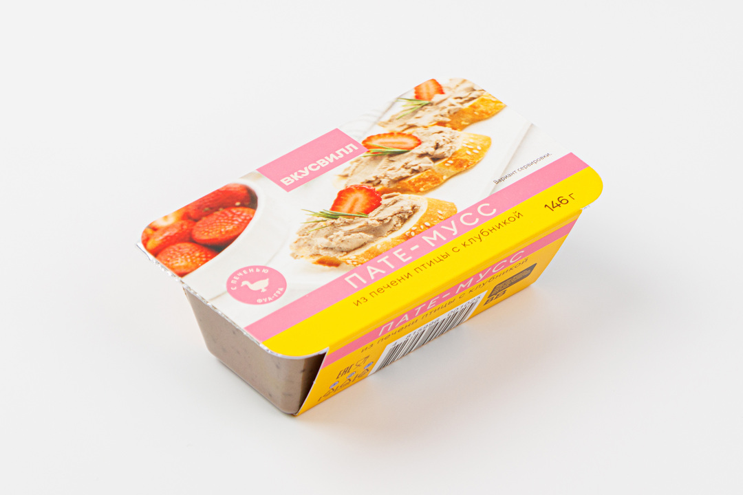 

Пате-мусс ВкусВилл из печени птицы с клубникой 146 г