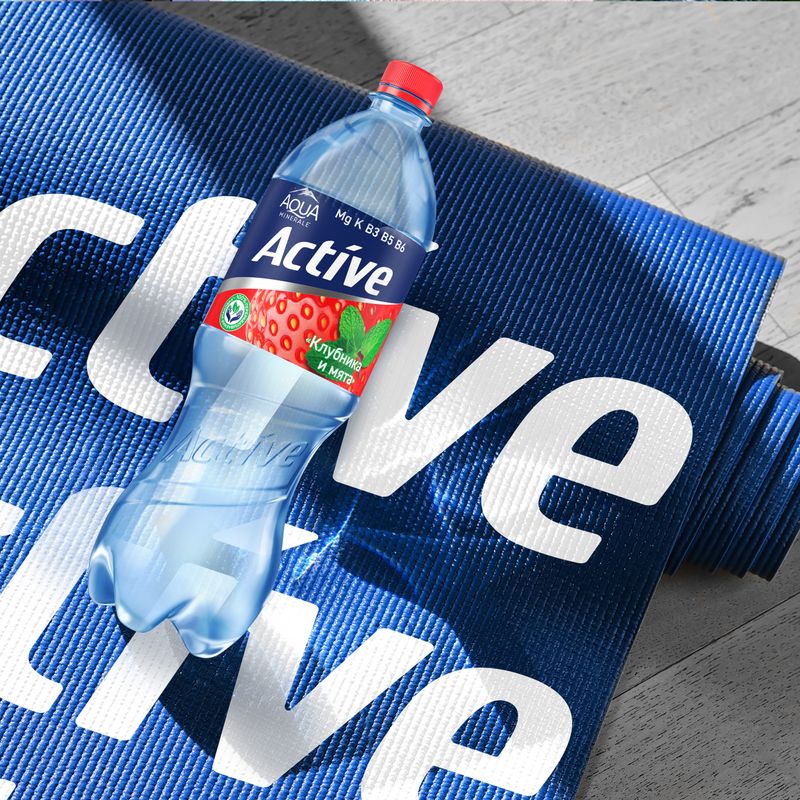 

Вода негазированная Aqua Minerale Active Клубника и мята 1 л