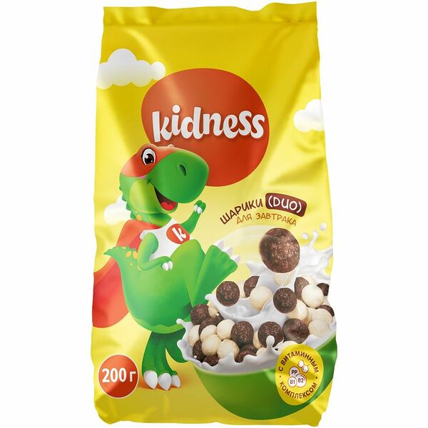 Шарики Kidness Duo со вкусом шоколада и сливок 200 г