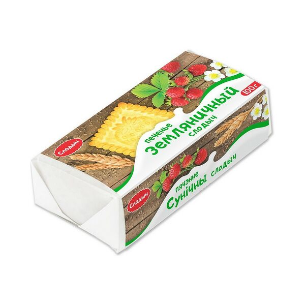 Печенье Земляничный слодыч вес 100 г. Слодыч