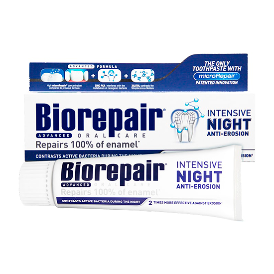 Зубная паста Biorepair Microrepair oral care интенсивное ночное восстановление 75 мл