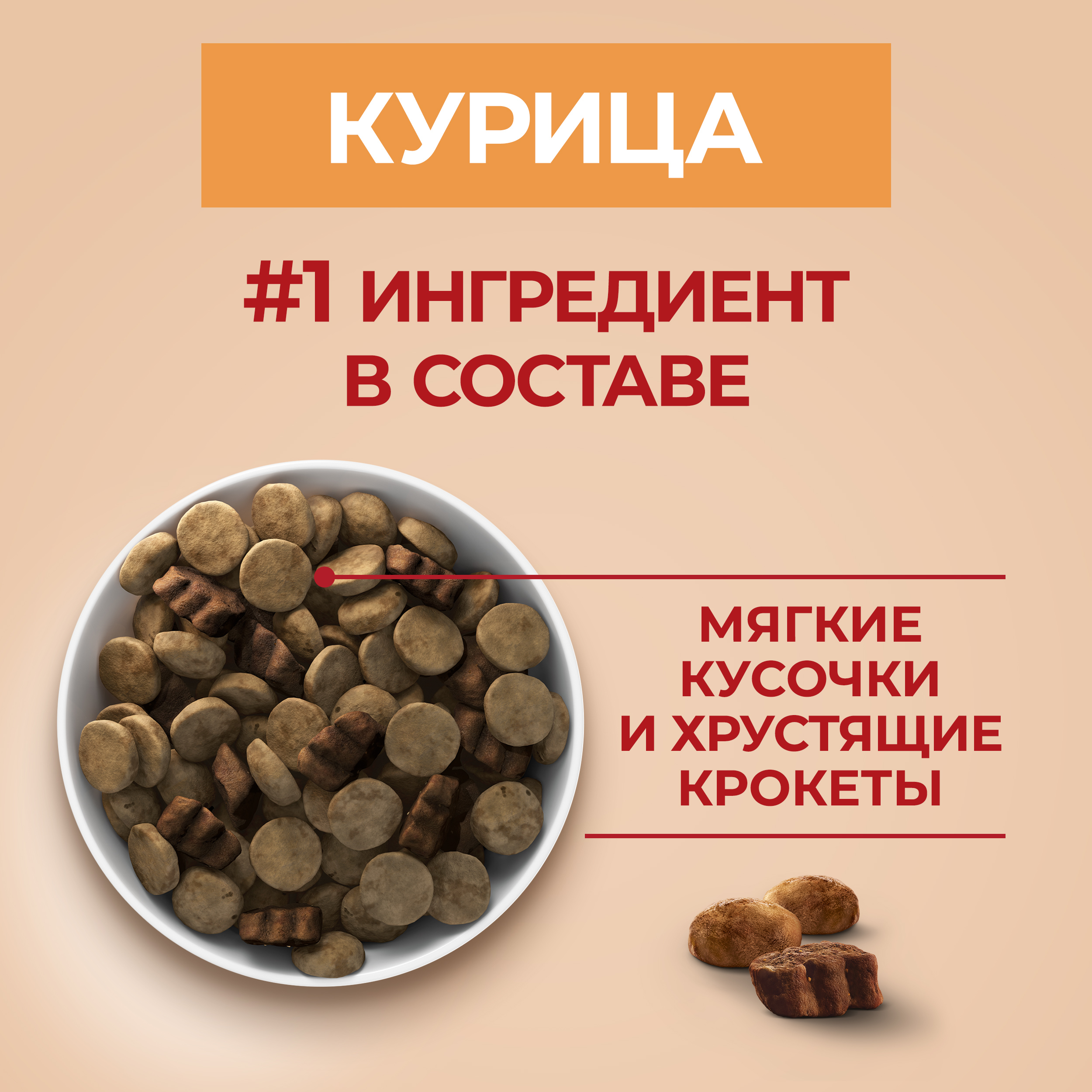 

Сухой корм Purina One для взрослых собак средних и крупных пород, с высоким содержанием курицы и рисом Пакет 10 кг