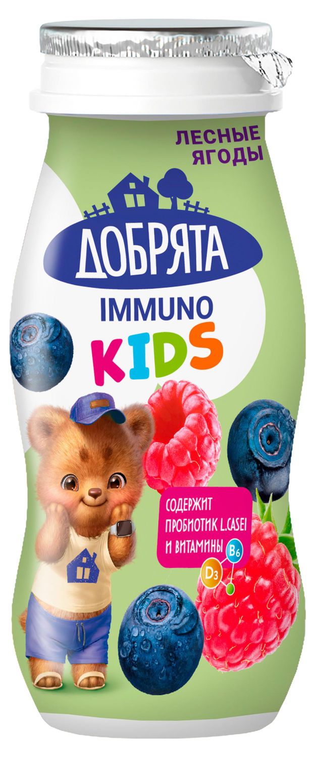 

Продукт кисломолочный Добрята лесные ягоды 1.5% БЗМЖ, 90 г