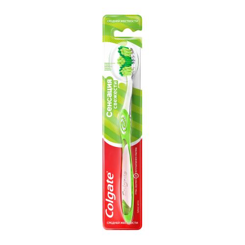 

Зубная щетка Colgate Сенсация свежести средней жесткости, 1 шт. цвет в ассортименте
