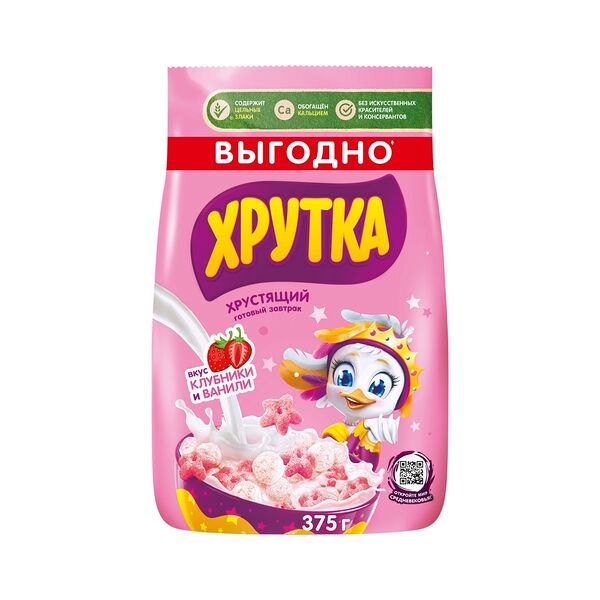 Завтрак готовый Клубнично-ванильное настроение Хрутка 375г