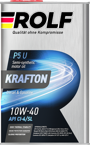Моторное масло Rolf Krafton P5 U 10W-40 (металл) 1 л
